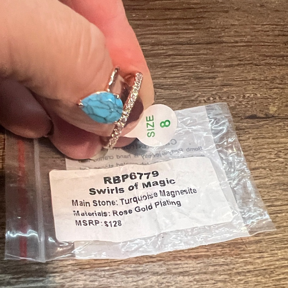 Bomb Party.                          Swirls of Magic Turquoise Ring